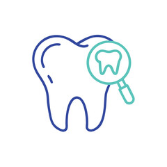 tooth dental care on white background for web and graphic design