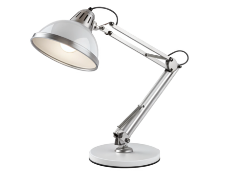 Desk lamp isolated on a transparent background.