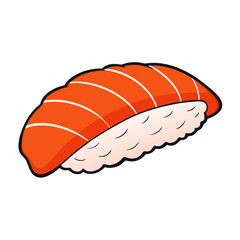 sushi on a white background