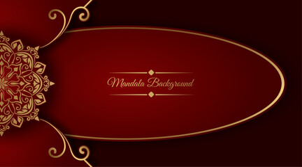 Luxury background with golden mandala ornament