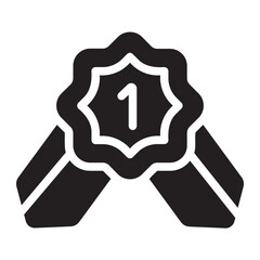 Obraz premium medal glyph icon