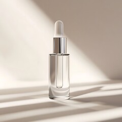 Glass Dropper Bottle with Skincare Product. (1)