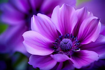 close up of a purple flower
