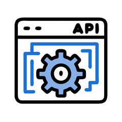 Settings Icon: Outline of Gear Inside of Folder with Black Background