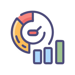 Data analysis and graph infographic, business success, marketing data illustration