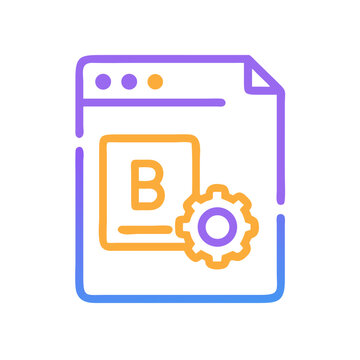 Bootstrap Settings Configuration File Illustration with Gear Icon on Dark Background