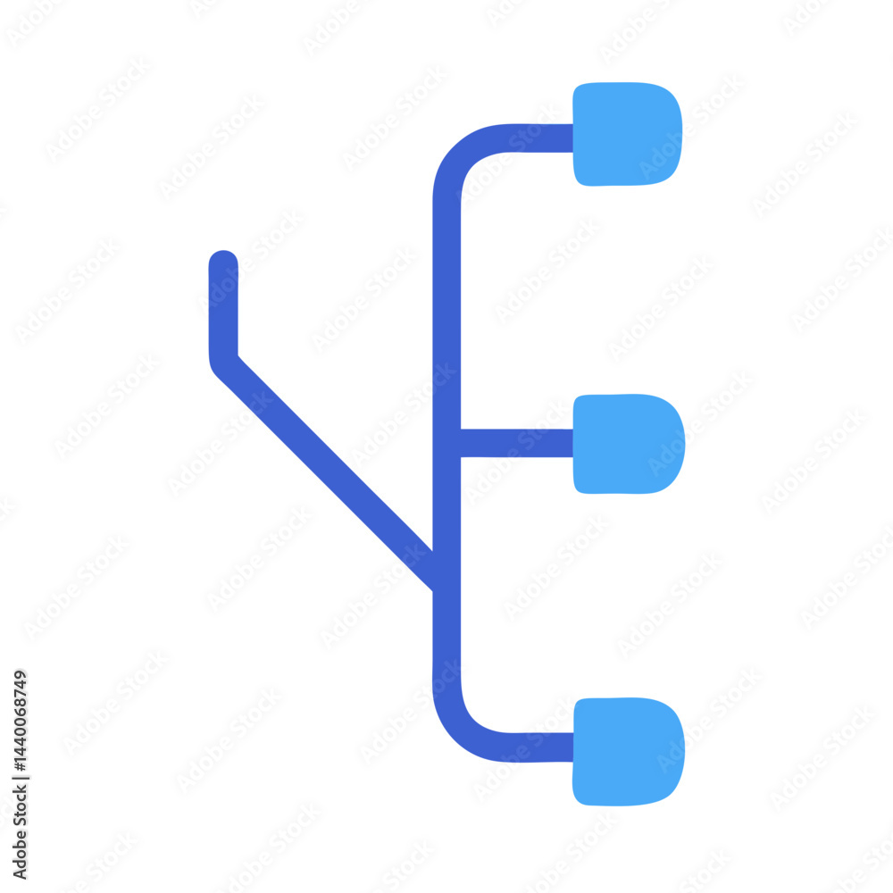 Poster hierarchical structure diagram on black background for data visualization and information