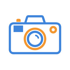 Stylish Camera Icon on Black Background: Photography, Tech, Media, and Design