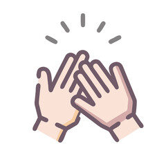 Clapping Hands Icon Illustration: Success, Applause, Encouragement, and Celebration Concept