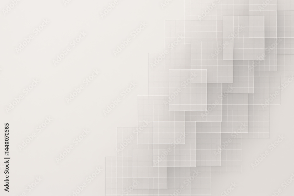 Poster this minimalist composition with delicate overlapping grid squares symbolizes strategy and decision-