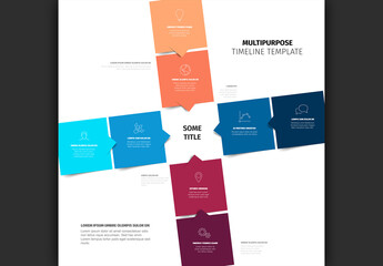 Multipurpose Radial Timeline Layout Infographic Vector Template