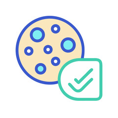 Cookie with Double Checkmark: Approved, Verified, or Accepted Food Concept
