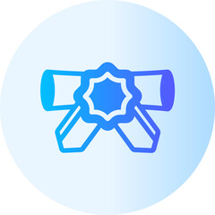 Obraz premium diploma gradient icon