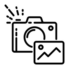 camera icon, line icon style
