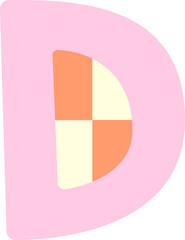 Ransom Letter D Collage Handdrawn Alphabet