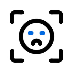 Abstract Image: Two Blue Dots on Black Background with Minimalist Design