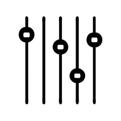 Minimalist Equalizer Illustration: Audio Adjustment Icon for Website Design