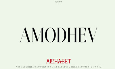 Luxury Amodhev alphabet letters font for logo