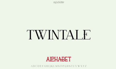 Luxury Twintale alphabet letters font for logo