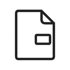 File Icon with Folded Corner, Isolated, Minimalist Design in Dark Gray
