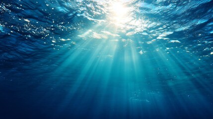 Sunlight filtering through the ocean waves.