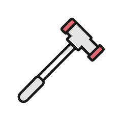  Dead Blow Hammer Flat Icon Design