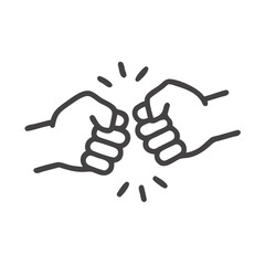Fist Bump Illustration: Partnership, Teamwork, Agreement, Collaboration, and Success Concepts