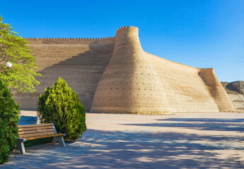Landscape of the ancient city of Bukhara. Uzbekistan.