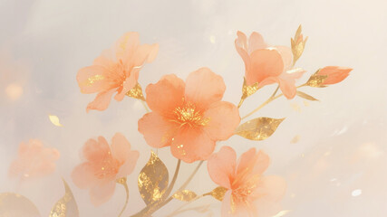 Watercolor flowers bring a soft