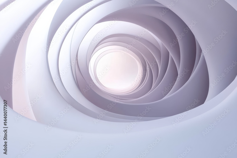 Poster explore a futuristic abstract background with smooth gradient tubes of layered patterns