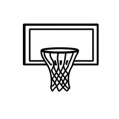 Line - art Icon of a Basketball Hoop