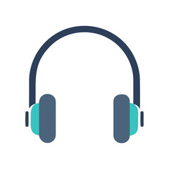 Stylish Blue and Teal Headphones: Audio, Music, and Entertainment