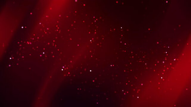Red background with particle dots, great for festive designs, greeting cards, party invitations, and background for social media posts, animated background