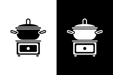 Gas Stove Vector Silhouettes for Branding and Design.
