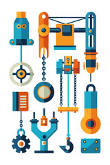  Comprehensive Lifting Equipment Icon Set