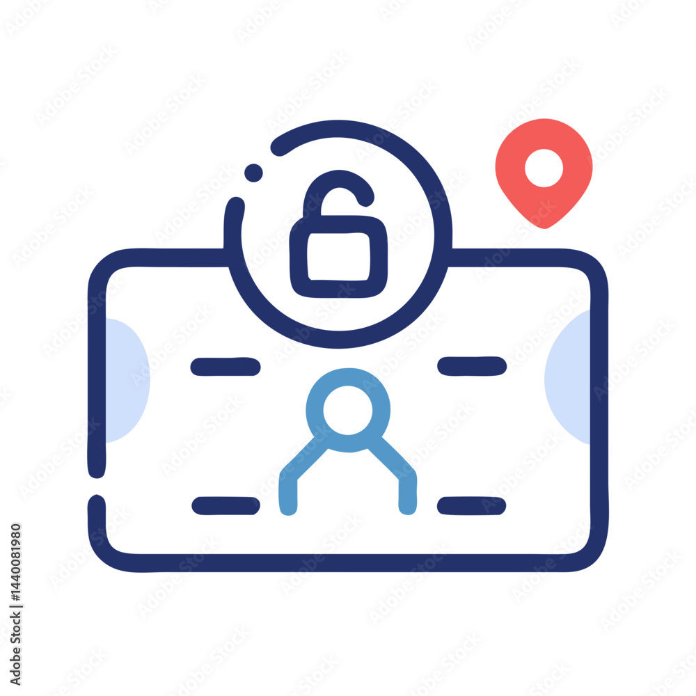 Poster secure location access: user profile with unlocked privacy and map pin
