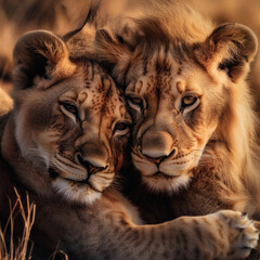 lion and lioness