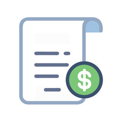 Bill payment icon concept: Financial transaction, invoice, payment processing design