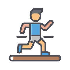 Running man icon, athletics, sports, exercising, fitness and healthy lifestyle