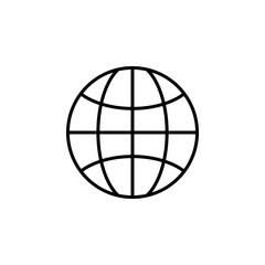 internet, globe, web icon vector