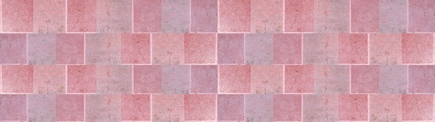 Pink texture of modern vintage retro wall tile, porcelain stoneware, glossy glazed tile slips - Tiles background, seamless pattern