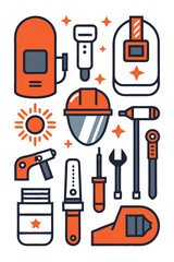  Creative Welding Tools Icon Overview