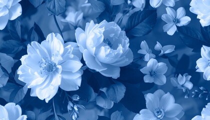 Abstract beautiful seamless spring flowers background wallpaper, graphic resource
