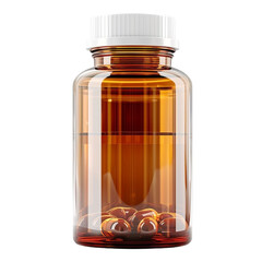 bottle of medicine PNG isolated on transparent background