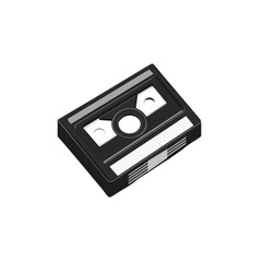 Fototapeta premium Isometric View of a Vintage Audio Cassette Tape
