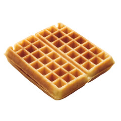 Waffle isolated on transparent background