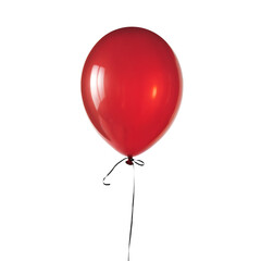 Red balloon isolated on transparent background