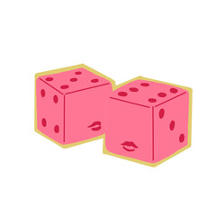 dice on white background