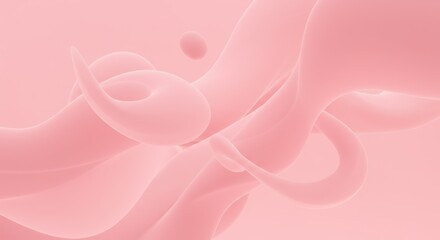 Obraz premium Abstract Pink Fluid Swirls: A Serene and Elegant Design Background