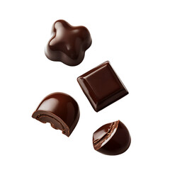Martellato chocolate isolated on transparent background